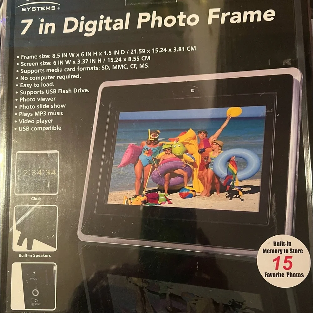 TDE Systems 7in Digital Photo Frame - New in box 🎁